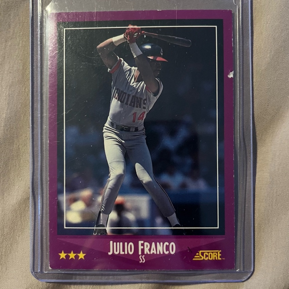 Cleveland Indians 1988 VINTAGE Julio Franco Score #60 MLB Baseball Trading Card